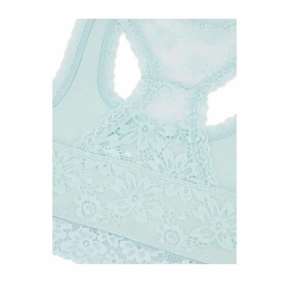 Lot Of 2 Justice White Mint Full Coverage Racerback Lace Girls Bralette Size 30